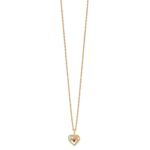 10k Tri-Color Black Hills Gold Heart Garnet Necklace - Image 2