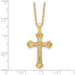 10k w/12K Accents Black Hills Gold Cross 18IN Necklace - Image 4