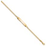 10k Flat Curb Link ID Bracelet - Image 2