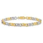 10k Two-Tone Solid Polished Fancy Bracelet - Image 3