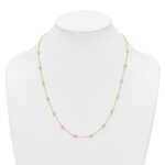 10k Polished Bezel-set Round CZ 14-Station 21.Necklace - Image 3