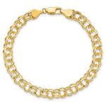 10k Solid Double Link Charm Bracelet - Image 3