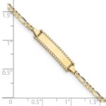 10k Figaro Link ID Bracelet - Image 3