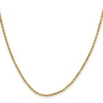 10k 2mm Semi-solid D/C Rope Chain - Image 2