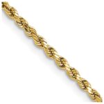 10k 2.25mm Semi-solid D/C Rope Chain