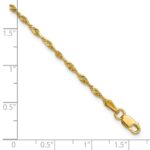 10k 2.0mm Extra-Light D/C Rope Chain Anklet - Image 3