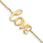 10K Polished LOVE Bracelet