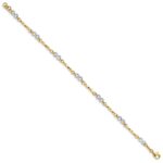 10k Two-tone Fancy Link Bracelet - Image 2