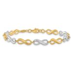 10k Two-tone Infinity Symbol Bracelet - Image 3
