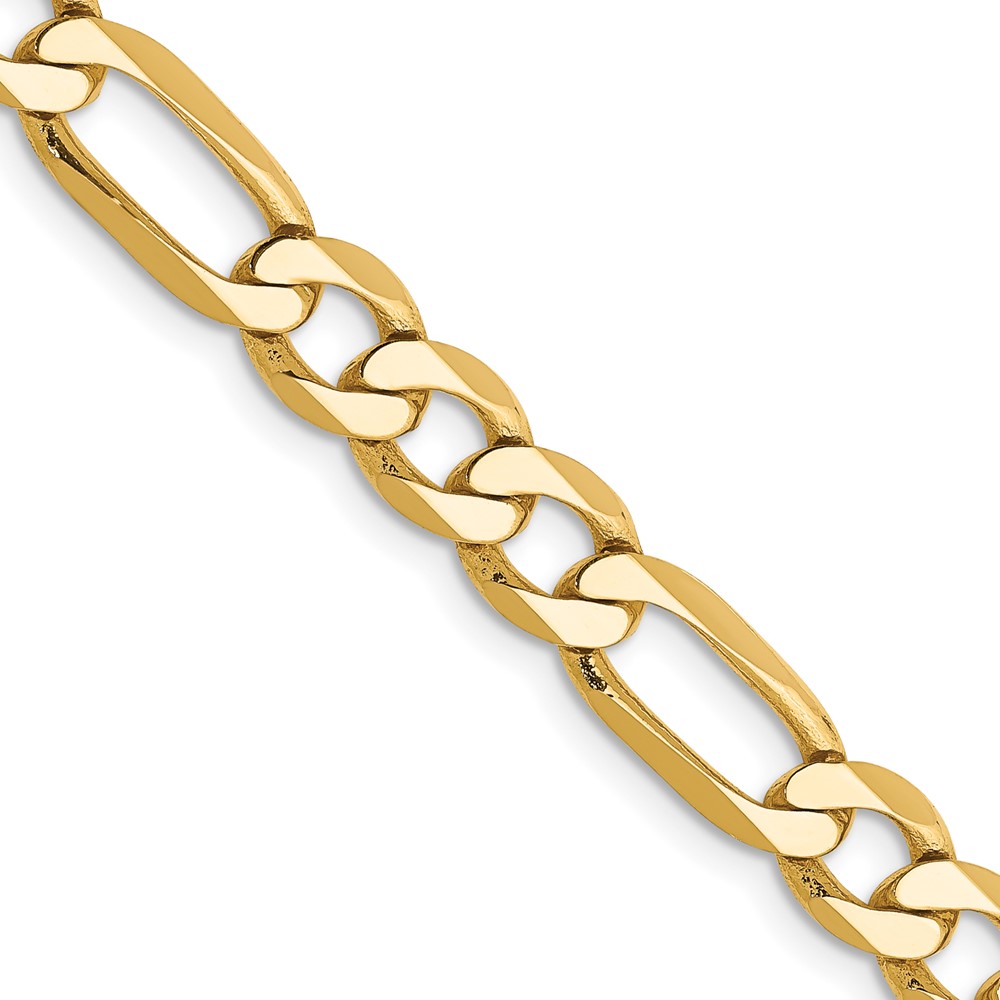 10FG160.jpg 10K 6.25mm Flat Figaro Chain - Image 1