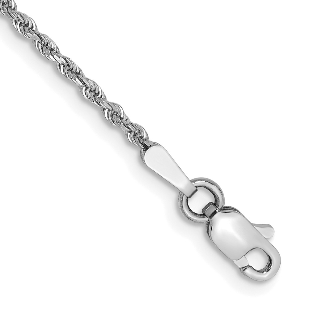 10K012W-7.jpg 10k White Gold 1.5mm Diamond-cut Rope Chain - Image 1