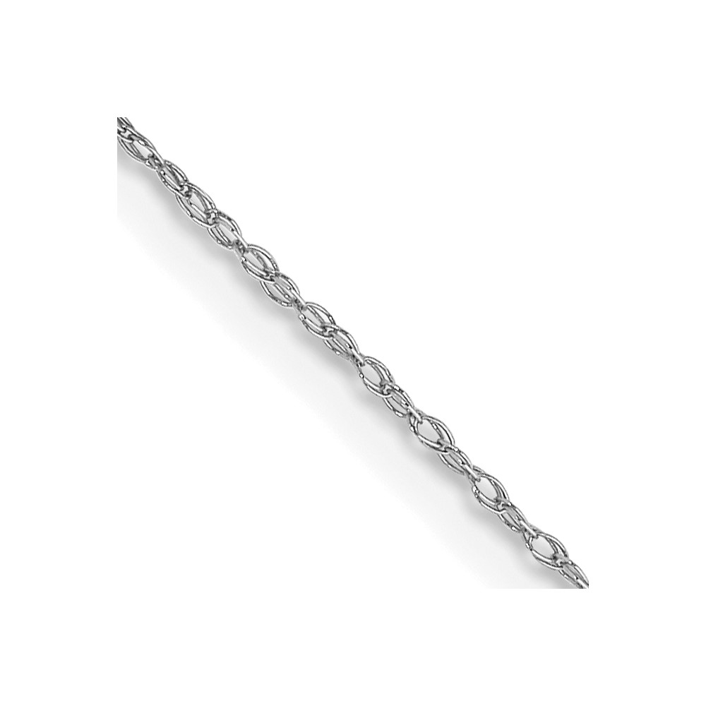 10K5RW.jpg 10k White Gold .5mm Carded Cable Rope Chain - Image 1