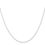 10k White Gold .6 mm Carded Cable Rope Chain - Image 2