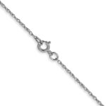 10k White Gold .6 mm Carded Cable Rope Chain - Image 3