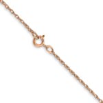 10k Rose Gold .7 mm Carded Cable Rope Chain - Image 3