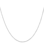 10k White Gold .5mm Carded Curb Chain - Image 2