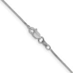 10k White Gold .7mm Box with Lobster Clasp Chain - Image 3