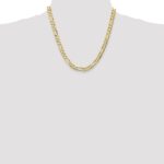 10k 6.75mm Concave Open Figaro Chain - Image 4
