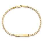 10k Flat Anchor Link ID Bracelet - Image 4