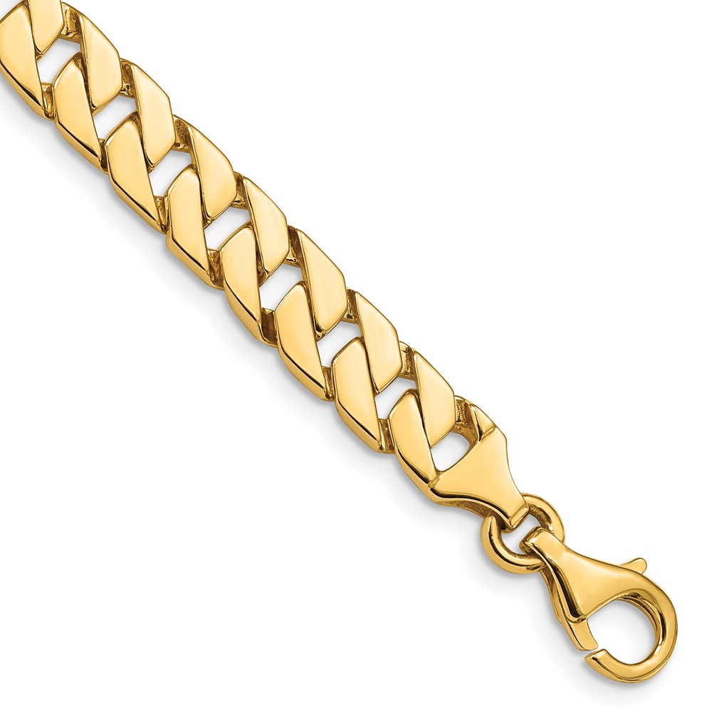 10LK149-7.jpg 10k 7.4mm Hand-Polished Fancy Link Chain - Image 1