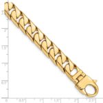 10k 10.20mm Hand-polished Long Link Half Round Curb Chain - Image 2