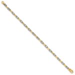 10k Two-tone 3.5mm Fancy Link Chain - Image 3
