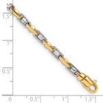 10k Two-tone 3.5mm Fancy Link Chain - Image 2