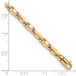 10k 4mm Hand-polished Fancy Link Bracelet - Image 2