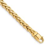 10k 4.4mm Hand-polished Flat-Edged Woven Link Bracelet
