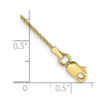 10k 1mm Parisian Wheat Chain Anklet - Image 2