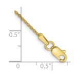 10k 1.2mm Parisian Wheat Chain Anklet - Image 2