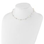 10K 5.5-6.5mm White Near Round Freshwater Cultured Pearl 12-station Necklace - Image 3