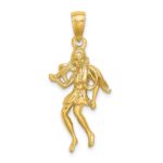 14k Large Virgo Zodiac Charm