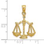 14k Large Libra Zodiac Charm - Image 3