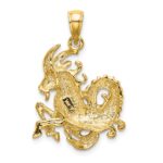 14k Large Capricorn Zodiac Charm - Image 4
