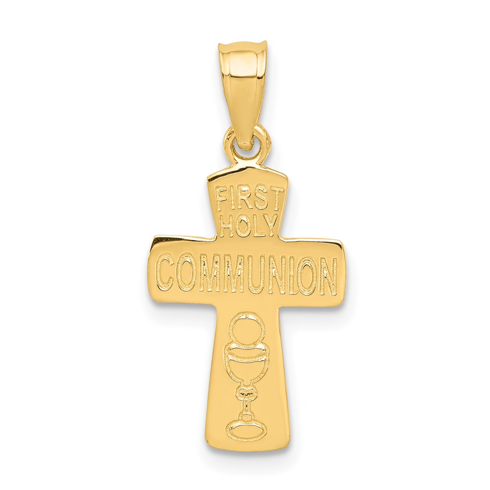 K5088-1.jpg 14k Polished FIRST HOLY COMMUNION Cross Pendant - Image 1