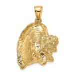 14K 3-D Pink and White Enamel Large Conch Shell Charm - Image 3