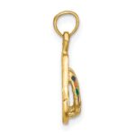 14k  3-D Multi-Color Enamel Double Flip-Flop Charm - Image 2