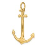 14K 3-D Large Anchor Charm - Image 5