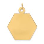 14k 22.5mm Hexagon Non-enameled Medical Jewelry Pendant - Image 4