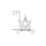 Sterling Silver Rhodium-plated Letter M Initial Charm - Image 2