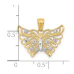 10K w/ Rhodium Butterfly Pendant - Image 3