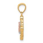 10k Small Two-tone w/ White Rhodium Our Lady of Guadalupe Pendant - Image 2