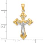 10k & Rhodium Crucifix Pendant - Image 3