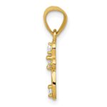 10k Small CZ Cross Pendant - Image 2