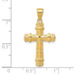 10k Fleur de Lis Cross Pendant - Image 3