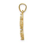 10k CZ Passion Cross Pendant - Image 2