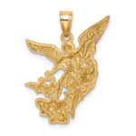 10K D/C w/Rhodium Saint Michael Pendant - Image 3