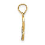 10K CZ Heart in Heart Pendant - Image 2