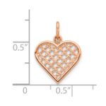 10k Rose Gold Heart Charm - Image 2